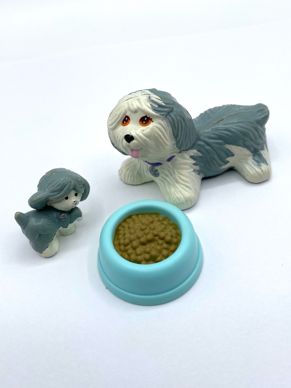 Vintage 90’s Littlest Pet Shop Sheepdogs Figures Mommy and Baby Sheepdogs